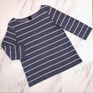 Ann Taylor Factory Striped Boat Neck Blouse